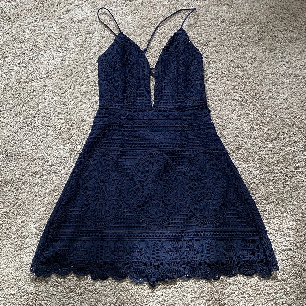 Lovers and friends blue dress.
